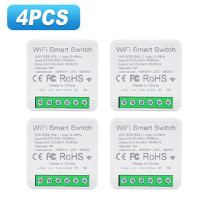 KR2301 Wifi Smart Switch Mini Type 16A Relay Compatible with Alexa And Google Home App for Remote Control, Voice Control, DIY Mode, Delay Function, LAN Control Without a Hub, 2-Way Smart Circuit Breaker, Ewelink Home Automation Timer Schedule.